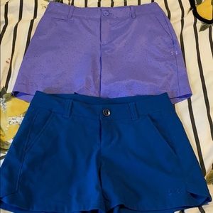 Under Armour Purple and Blue Women's Athletic Shorts (2-Pack)